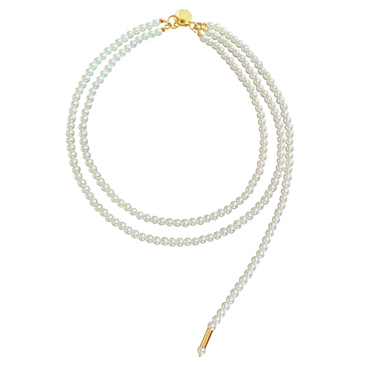 多層真珠メッキネックレス