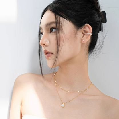 真珠白蝶貝重ね光沢ネック