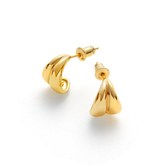 デザイナーハートイヤークリップゴールド