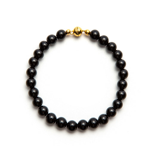 国風黒瑪瑙メッキブレス