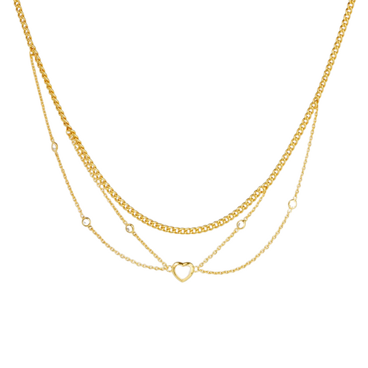 18KGP 白ベムーア多層ネック